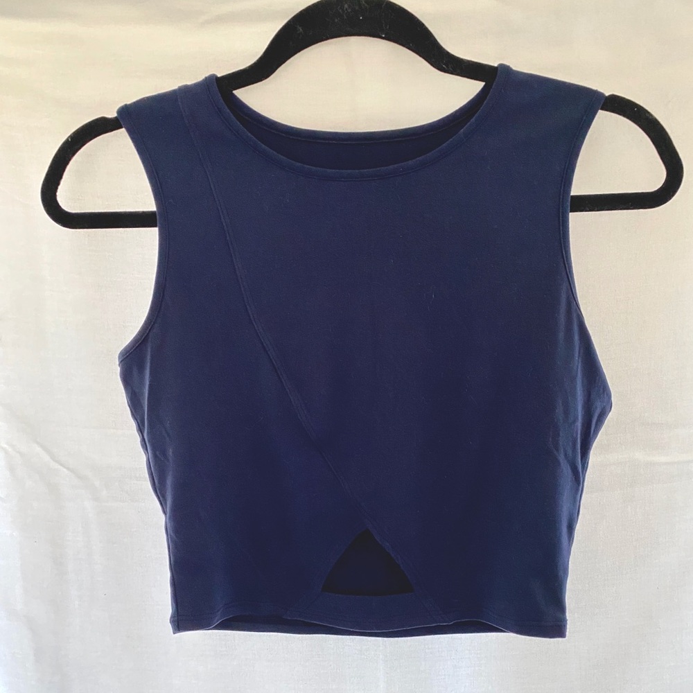Dark Blue Crop Top